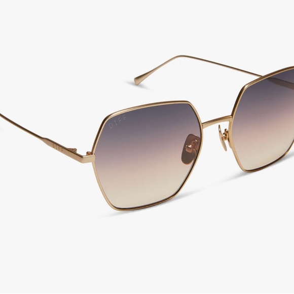 DIFF sunglasses Brushed Gold Twilight Gradient Sunglasses - Picture 3 of 5